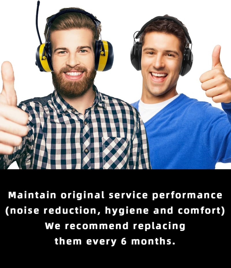 PROHEAR FEP01-1Pair Replacement Foam Ear Pads (Upgraded) for 3M WorkTunes Connect(90543, 90544, 90542, 90541), ZOHAN EM042 Radio Headphone, 037 Bluetooth Hearing Protection - Image 2